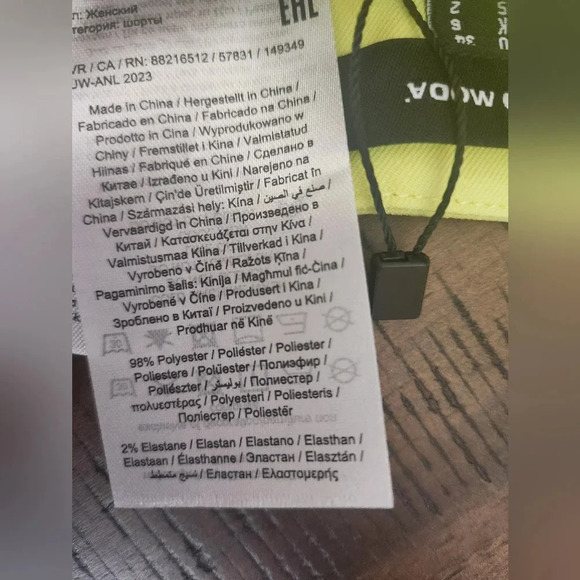 NWT Vera Moda Limeade Summer Pleat Shorts Sz 2 - Picture 6 of 12